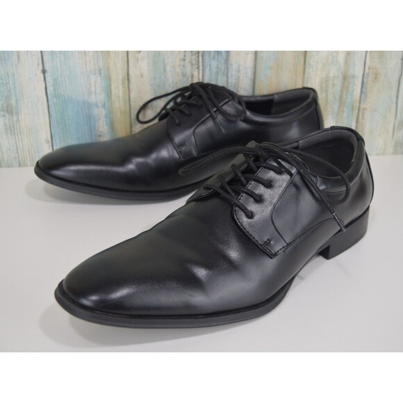 Alfani Other - Alfani Andrew Men's Size 9.5 Smooth Plain Toe Black Oxfords